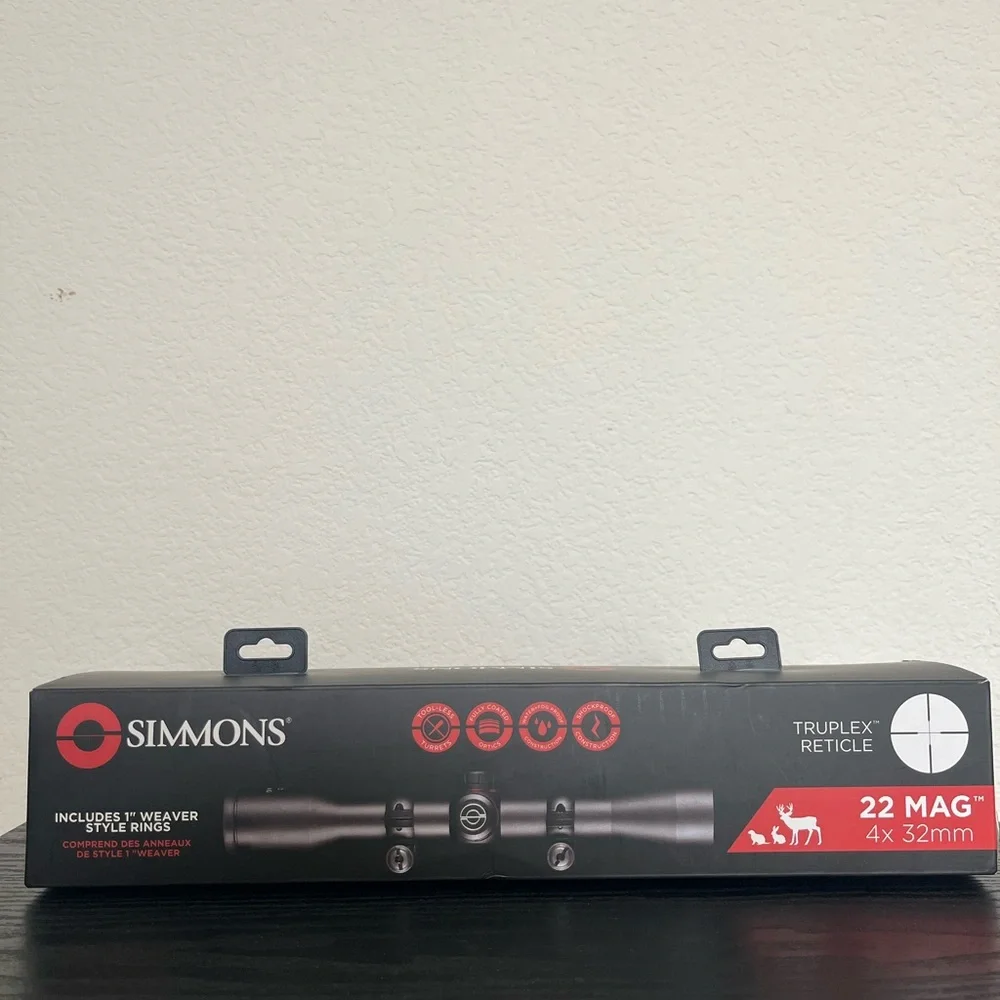 Brand new Simmons 22 Mag 4x 32mm Truplex Reticle Black Rifle Scope